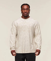 Lightweight Slub Textured Lifting Authenticator OS LS T-shirt