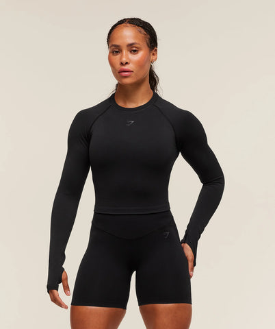 Activate Long Sleeve Crop Top