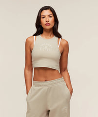 Fitness Embroidered Graphic Tank