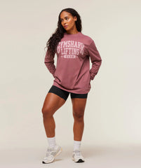 Lifting Club Graphic Oversized Long Sleeve T-Shirt