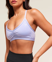 Ruched Strappy Sports Bra