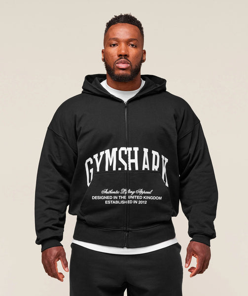 Collegiate Script Zip Up Hoodie