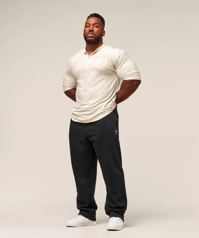 Lightweight Slub Textured 3/4 Henley