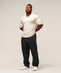 Lightweight Slub Textured 3/4 Henley