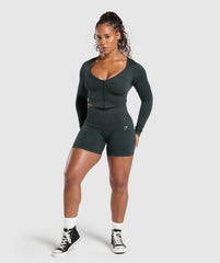 Gains Seamless Washed Zip Up Jacket