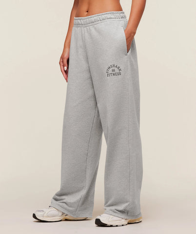 Fitness Embroidered Graphic Wide Leg Joggers