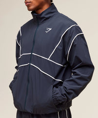 Retro Crinkle Track Jacket