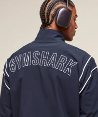 Retro Crinkle Track Jacket