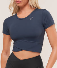 Crossover Midi Top with Shelf